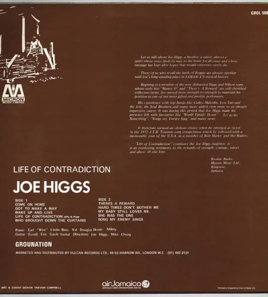 Joe Higgs — Life Of Contradiction