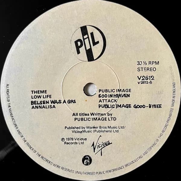 Public Image Limited — Extra Issue, 26 December 1978