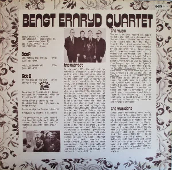 Bengt Ernryd Quartet — 1964-65