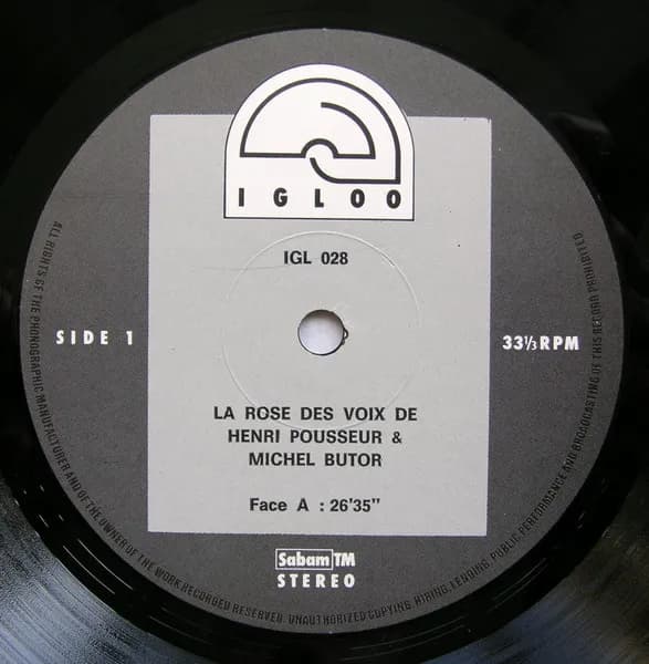 Michel Butor, Henri Pousseur — La Rose Des Voix