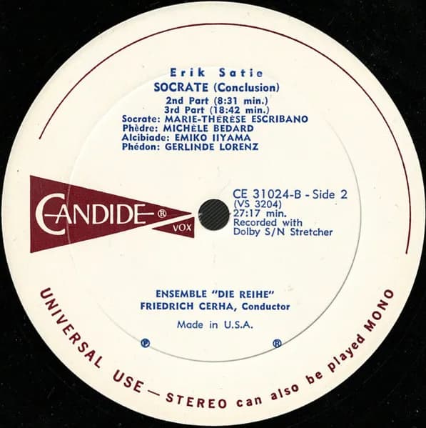 Erik Satie / Claude Debussy — Socrate / Chansons De Bilitis