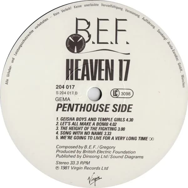 Heaven 17 — Penthouse And Pavement