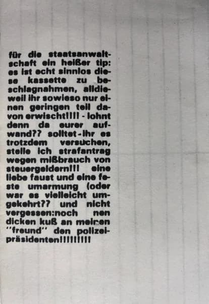 Unknown Artist — Laßt Uns Wild Werden Gegen Gewalt
