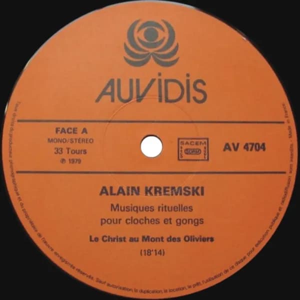 Alain Kremski — Musiques Rituelles Pour Cloches Et Gongs