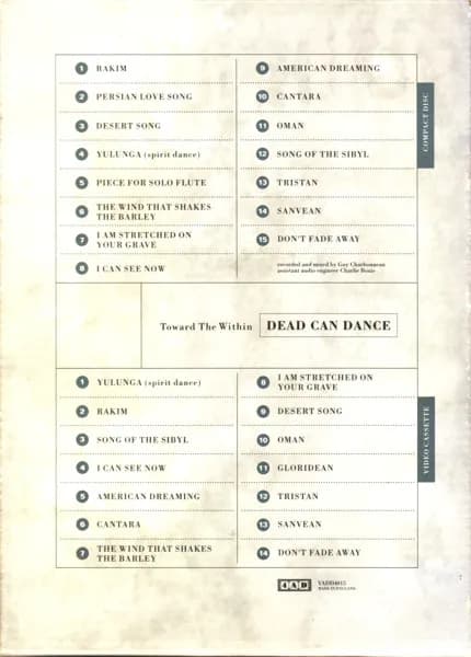Dead Can Dance — Toward The Within