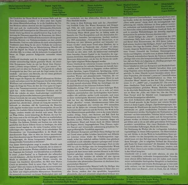Heinz Holliger / Dieter Schnebel / Krzysztof Penderecki / Friedrich Cerha — Neue Chormusik II