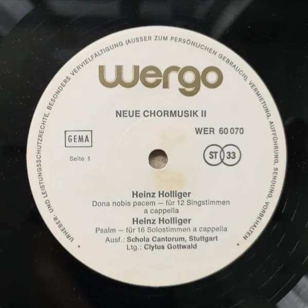 Heinz Holliger / Dieter Schnebel / Krzysztof Penderecki / Friedrich Cerha — Neue Chormusik II