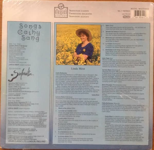 Linda Hirst / London Sinfonietta / Diego Masson - Luciano Berio / John Cage / Henri Pousseur / Cathy Berberian — Songs Cathy Sang