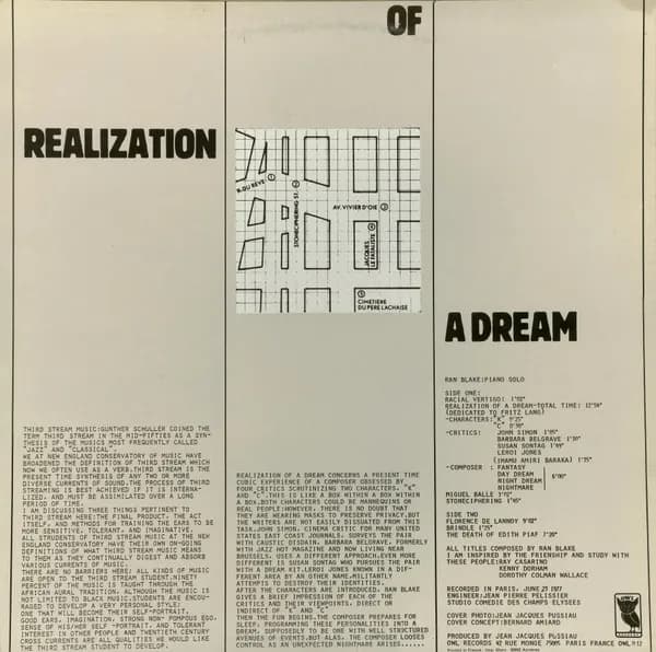 Ran Blake — Realization Of A Dream