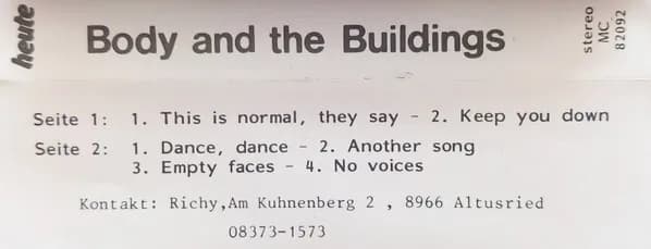 Body & The Buildings — Body And The Buildings