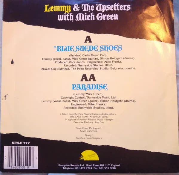 Lemmy & The Upsetters With Mick Green — Blue Suede Shoes