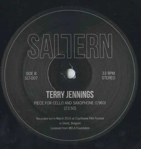 Terry Jennings, La Monte Young, Charles Curtis — Piece For Cello And Saxophone