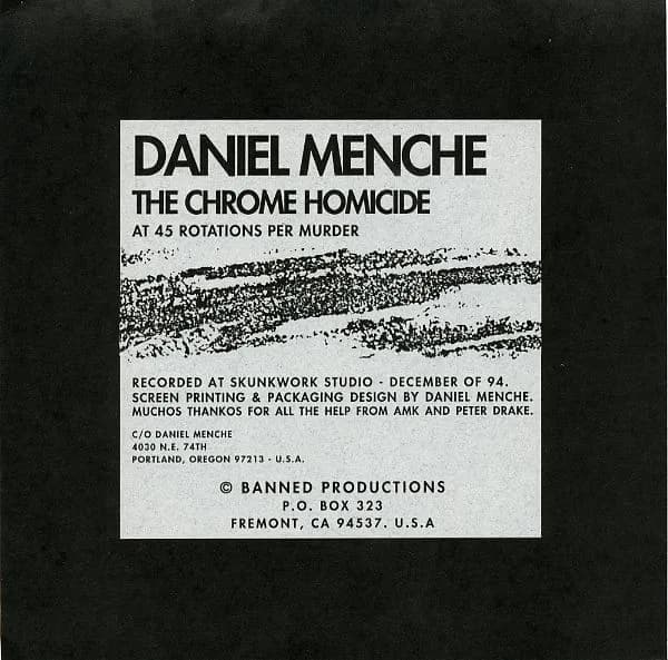 Daniel Menche — The Chrome Homicide