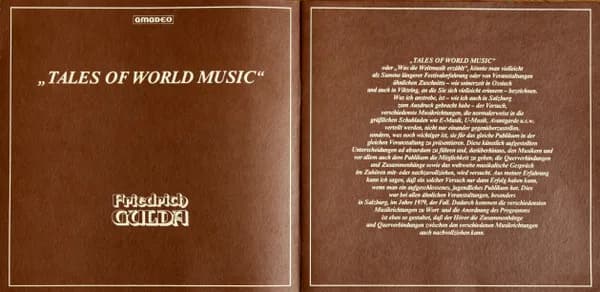 Friedrich Gulda — Tales Of World Music (Was Die Weltmusik Erzählt...)