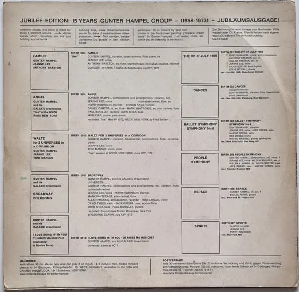 Gunter Hampel And His Galaxie Dream Band — Broadway / Folksong