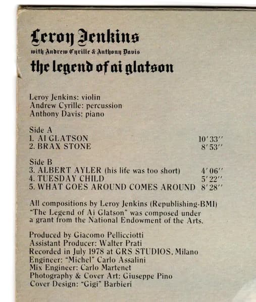 Leroy Jenkins — The Legend Of Ai Glatson