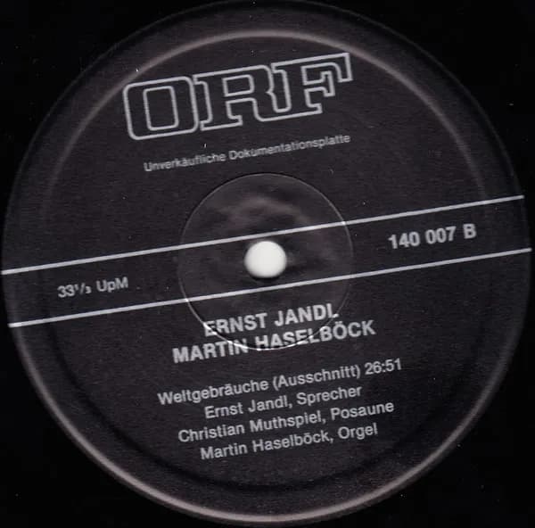 György Ligeti / Ernst Jandl + Martin Haselböck — Musikprotokoll '86 - Steirischer Herbst