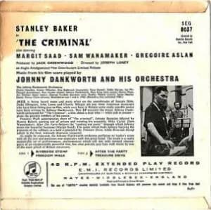 The John Dankworth Orchestra — Soundtrack Music From 'The Criminal'