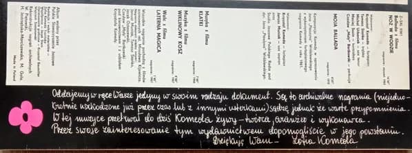 Krzysztof Komeda — Muzyka Krzysztofa Komedy
