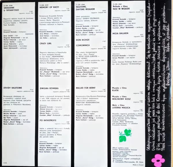 Krzysztof Komeda — Muzyka Krzysztofa Komedy