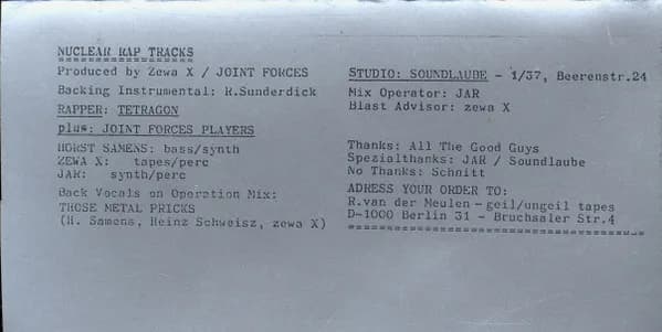 Joint Forces (2) — Nuclear Rap Trax !