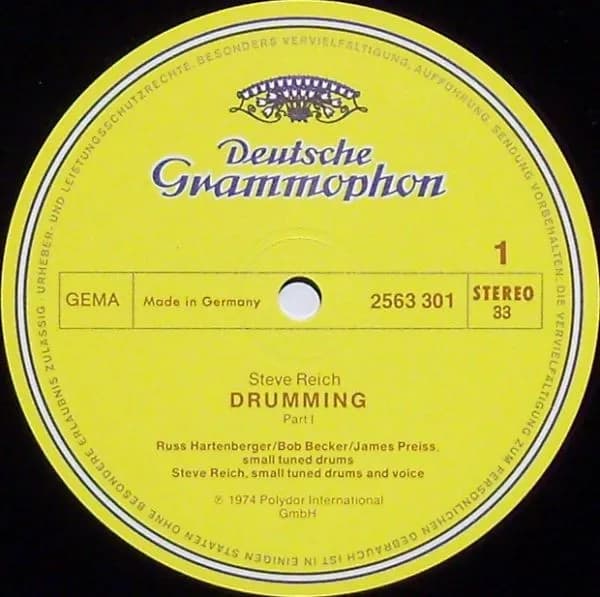 Steve Reich — Drumming / Music For Mallet Instruments, Voices And Organ / Six Pianos