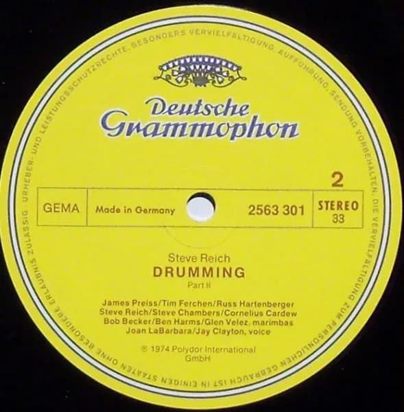 Steve Reich — Drumming / Music For Mallet Instruments, Voices And Organ / Six Pianos