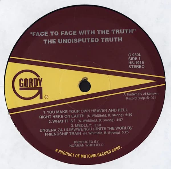 The Undisputed Truth — Face To Face With The Truth
