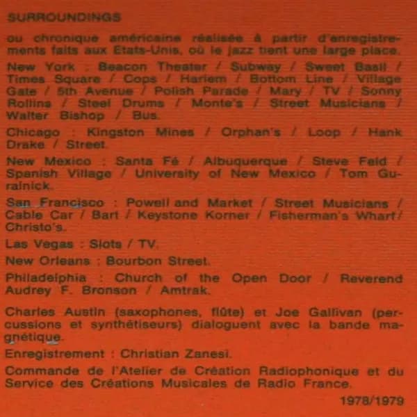 Jean Schwarz — Surroundings