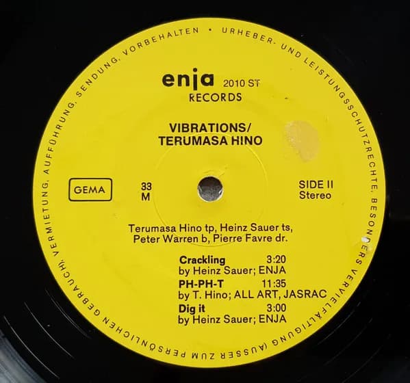 Terumasa Hino, Heinz Sauer, Peter Warren, Pierre Favre — Vibrations