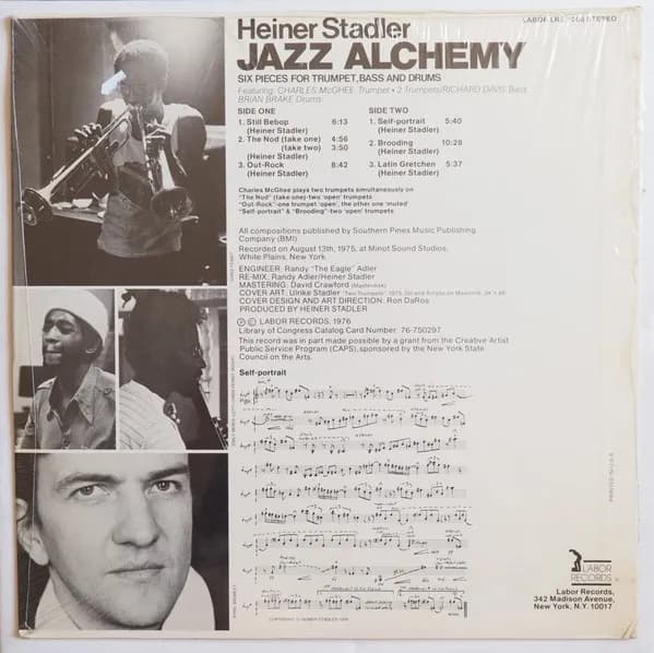 Heiner Stadler — Jazz Alchemy - Six Pieces For Trumpet, Bass And Drums