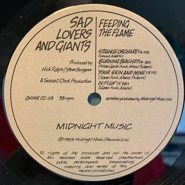 Sad Lovers And Giants — Feeding The Flame
