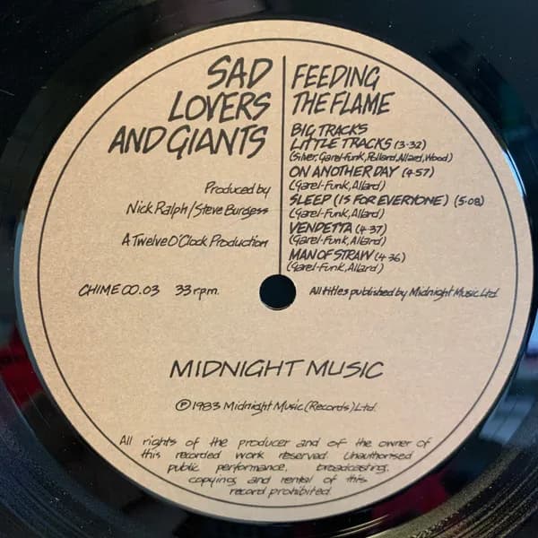 Sad Lovers And Giants — Feeding The Flame