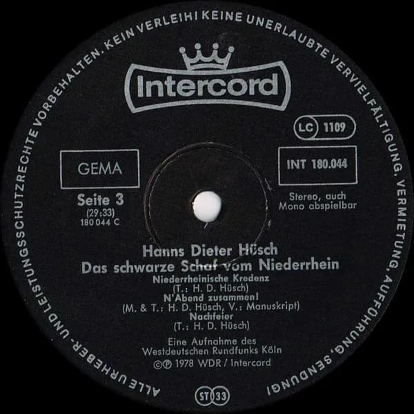Hanns Dieter Hüsch — Das Schwarze Schaf Vom Niederrhein