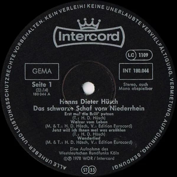 Hanns Dieter Hüsch — Das Schwarze Schaf Vom Niederrhein