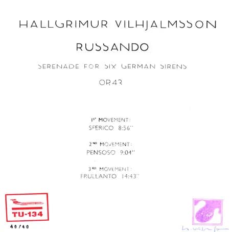 Hallgrímur Vilhjálmsson — Russando - Serenade For Six German Sirens, Op. 43