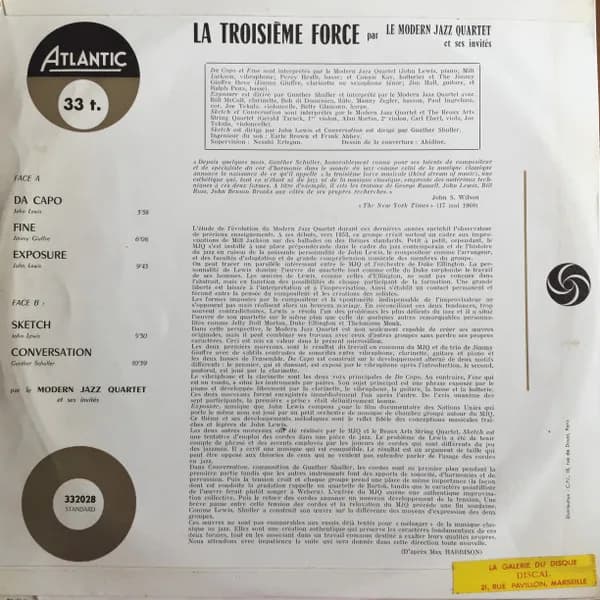 The Modern Jazz Quartet — La Troisieme Force