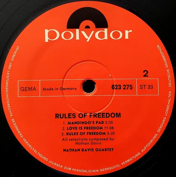 Nathan Davis Quartet — Rules Of Freedom