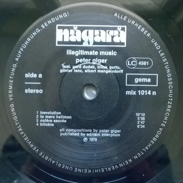 Peter Giger — Illegitimate Music