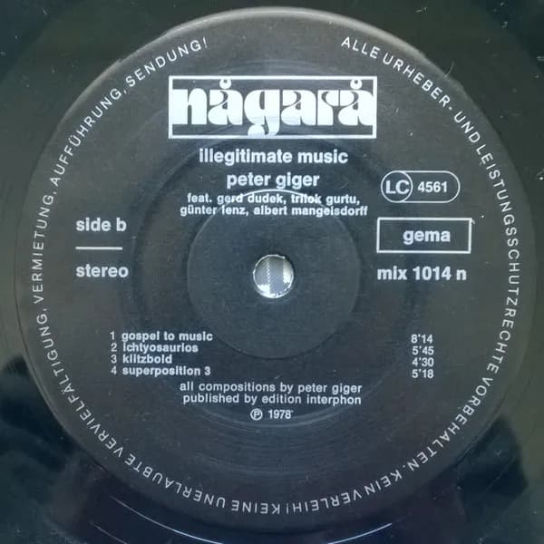 Peter Giger — Illegitimate Music