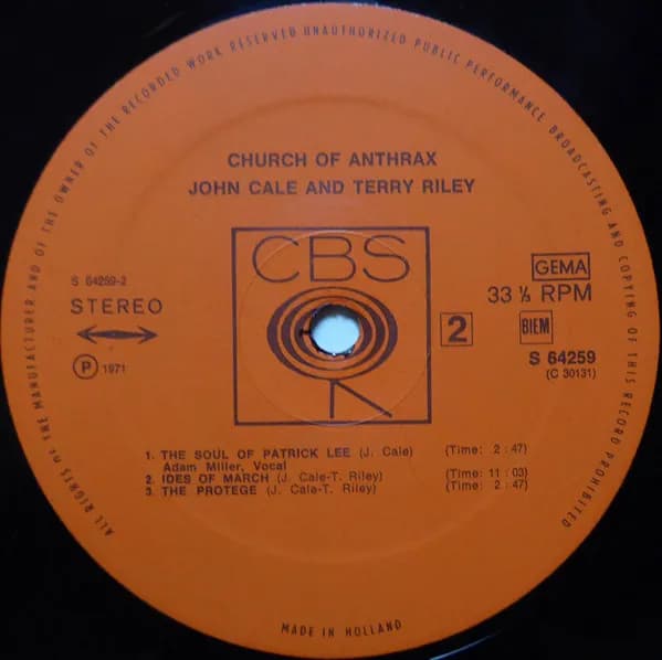 John Cale & Terry Riley — Church Of Anthrax