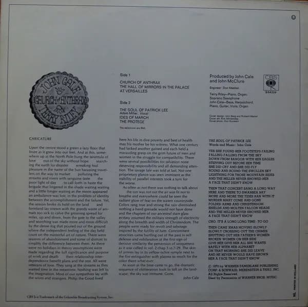 John Cale & Terry Riley — Church Of Anthrax