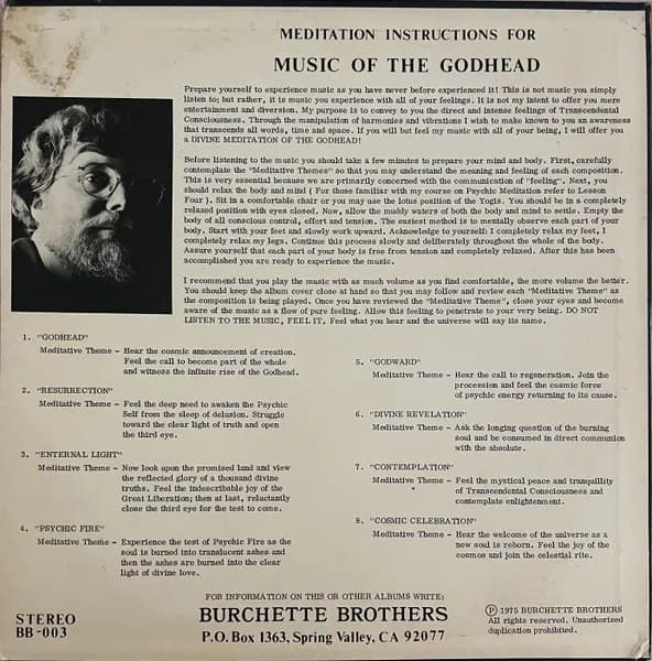 Master Wilburn Burchette — Music Of The Godhead For Supernatural Meditation