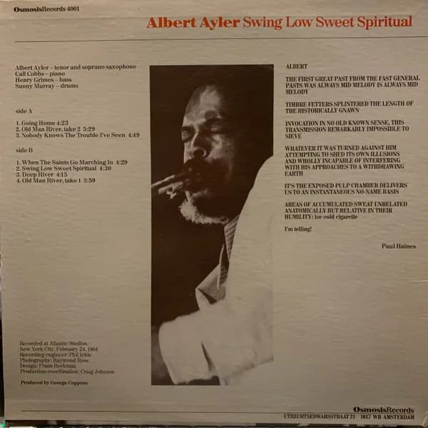 Albert Ayler — Swing Low Sweet Spiritual