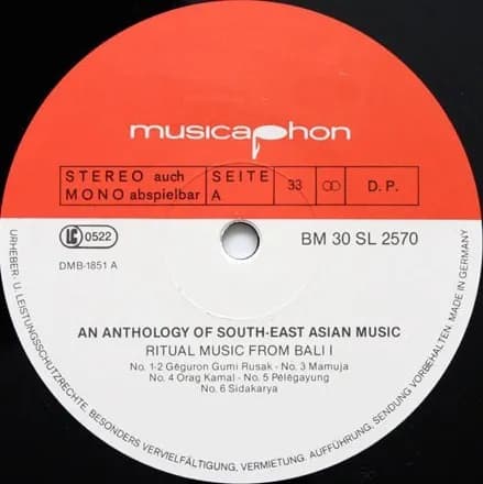Various — Ritual Music From Bali I - Music Of The Annual Cycle In Tatulingga: The Usaba Sumbu