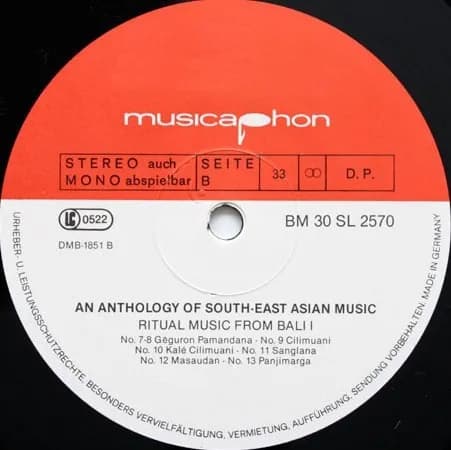 Various — Ritual Music From Bali I - Music Of The Annual Cycle In Tatulingga: The Usaba Sumbu