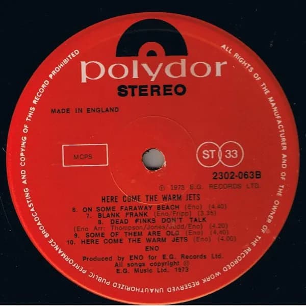Brian Eno — Here Come The Warm Jets