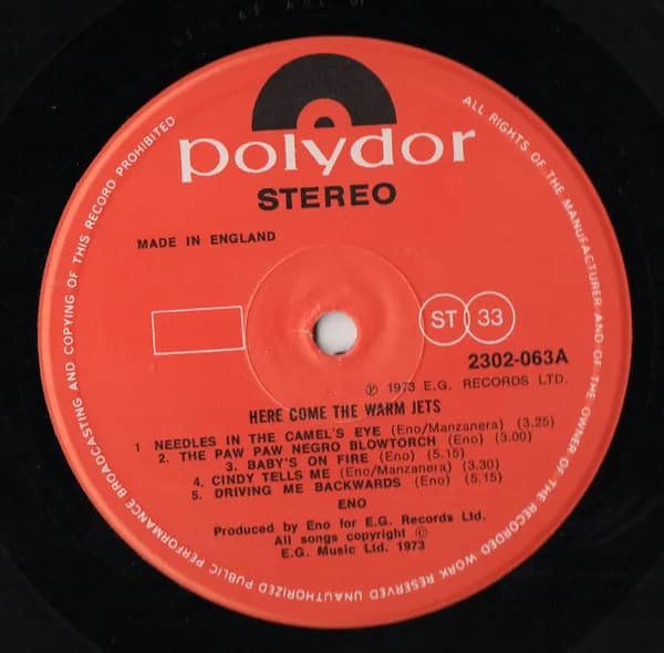 Brian Eno — Here Come The Warm Jets