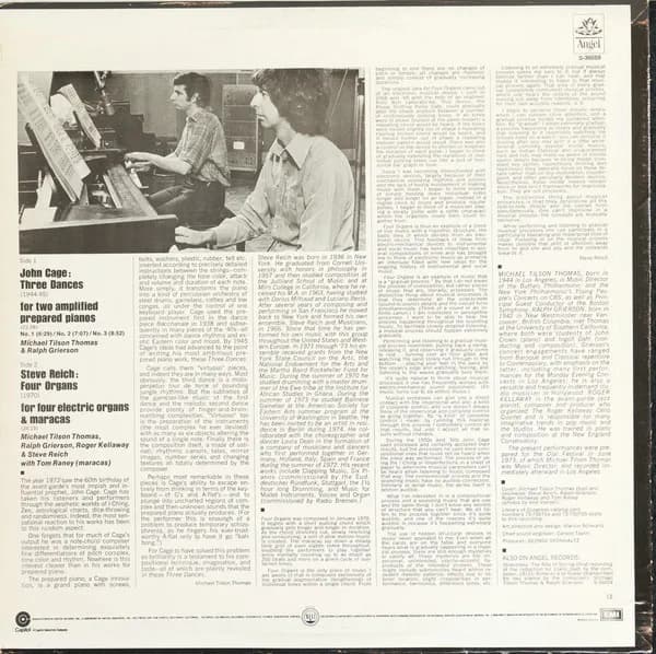 John Cage / Steve Reich / Michael Tilson Thomas / Ralph Grierson — Three Dances & Four Organs