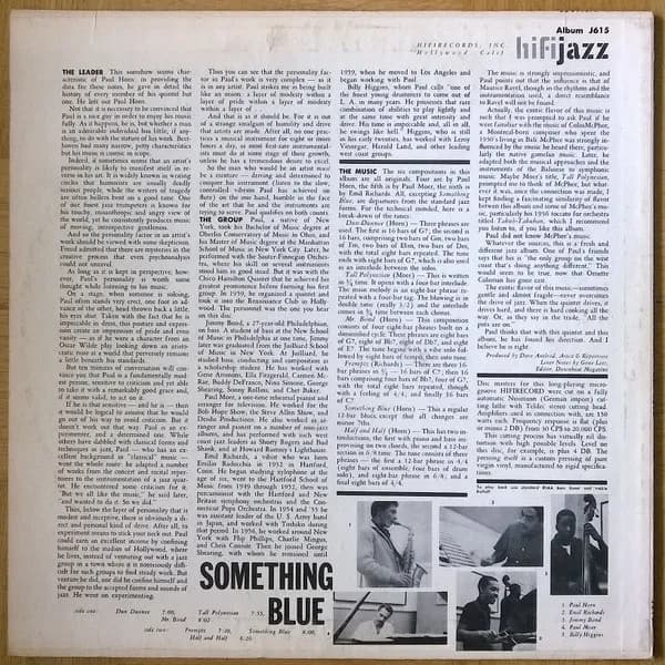 The Paul Horn Quintet — Something Blue